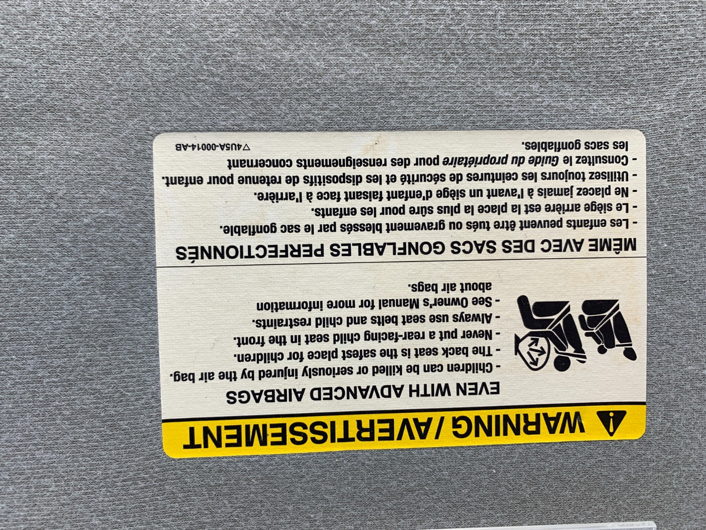 2004-2008 Ford F-150 Passenger Sun Visor Gray OEM A02B44041