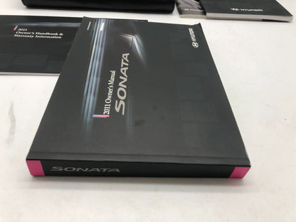 2011 Hyundai Sonata Owners Manual Set with Case OEM A02B03033