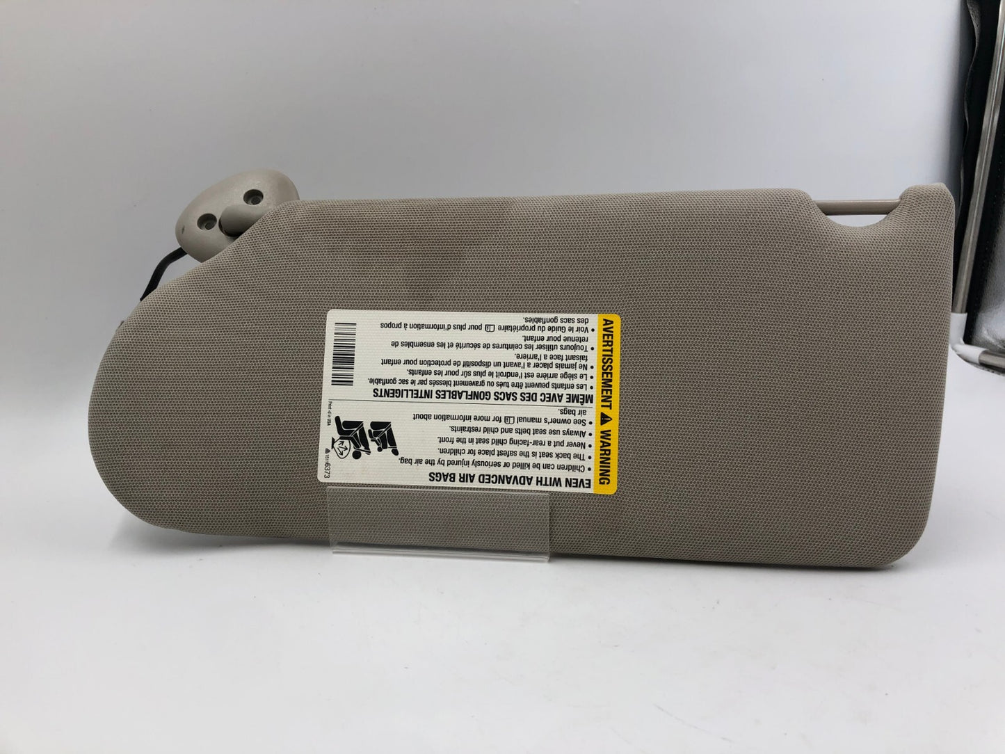 2005-2008 Pontiac Grand Prix Passenger Sun Visor Gray OEM B01B29043