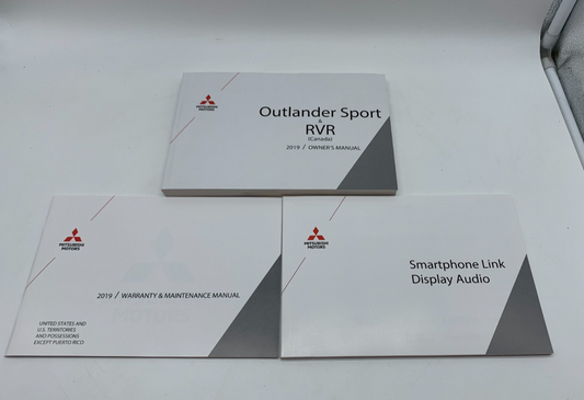 2019 Mitsubishi Outlander Sport & RVR Owners Manual Set OEM B01B23007