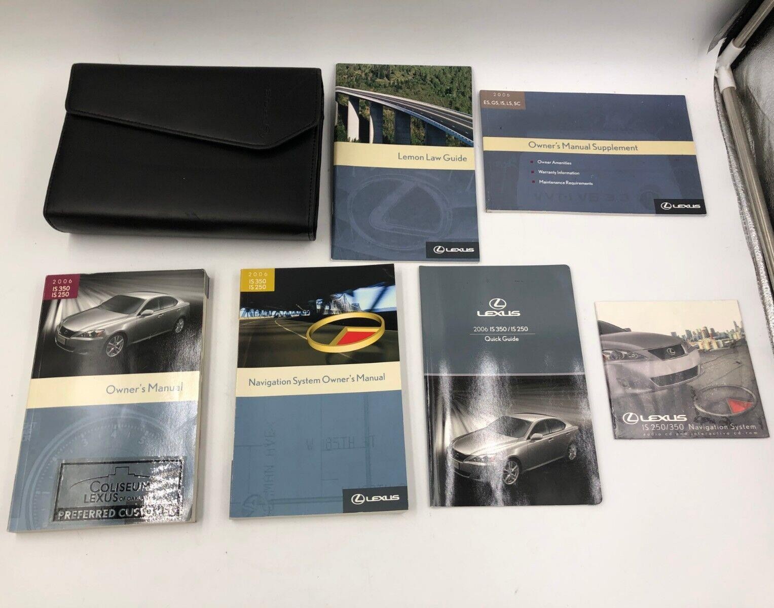 2006 Lexus IS350 IS250 Owners Manual Set with Case OEM D02B64005