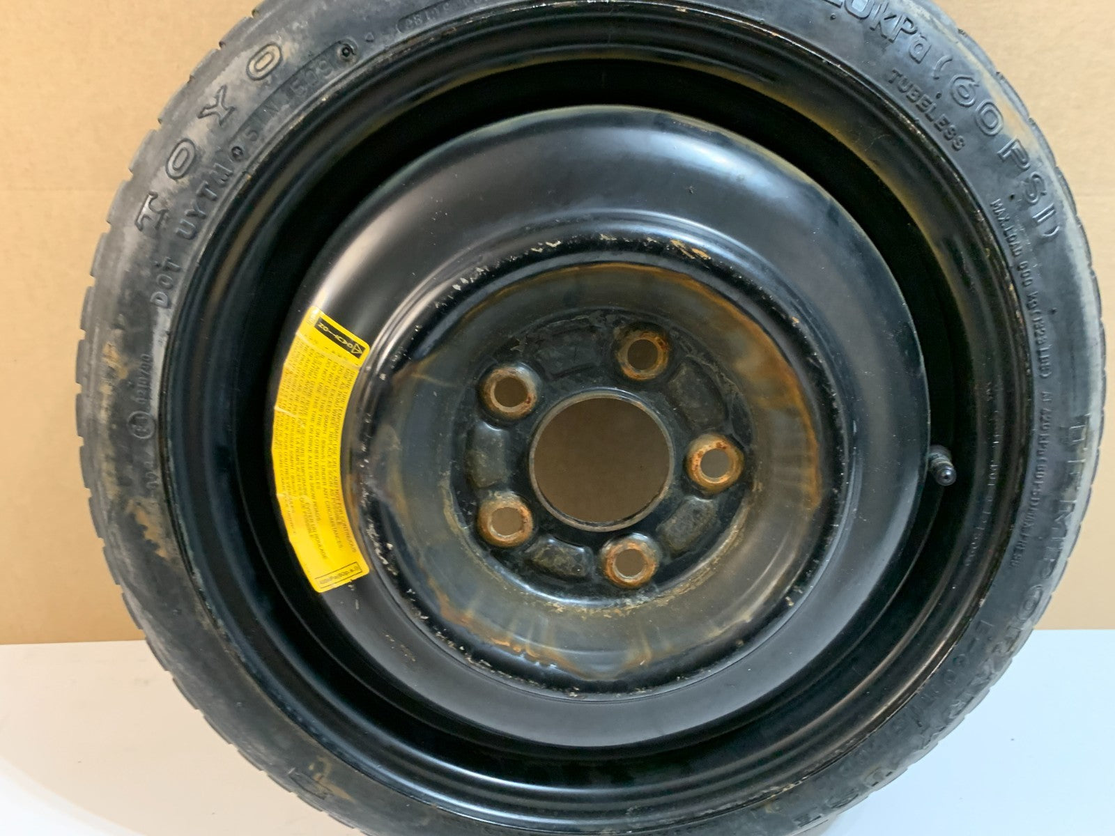 2010-2013 Mazda 3 Mazda3 15" Spare Tire Compact Donut T115/70D15 OEM
