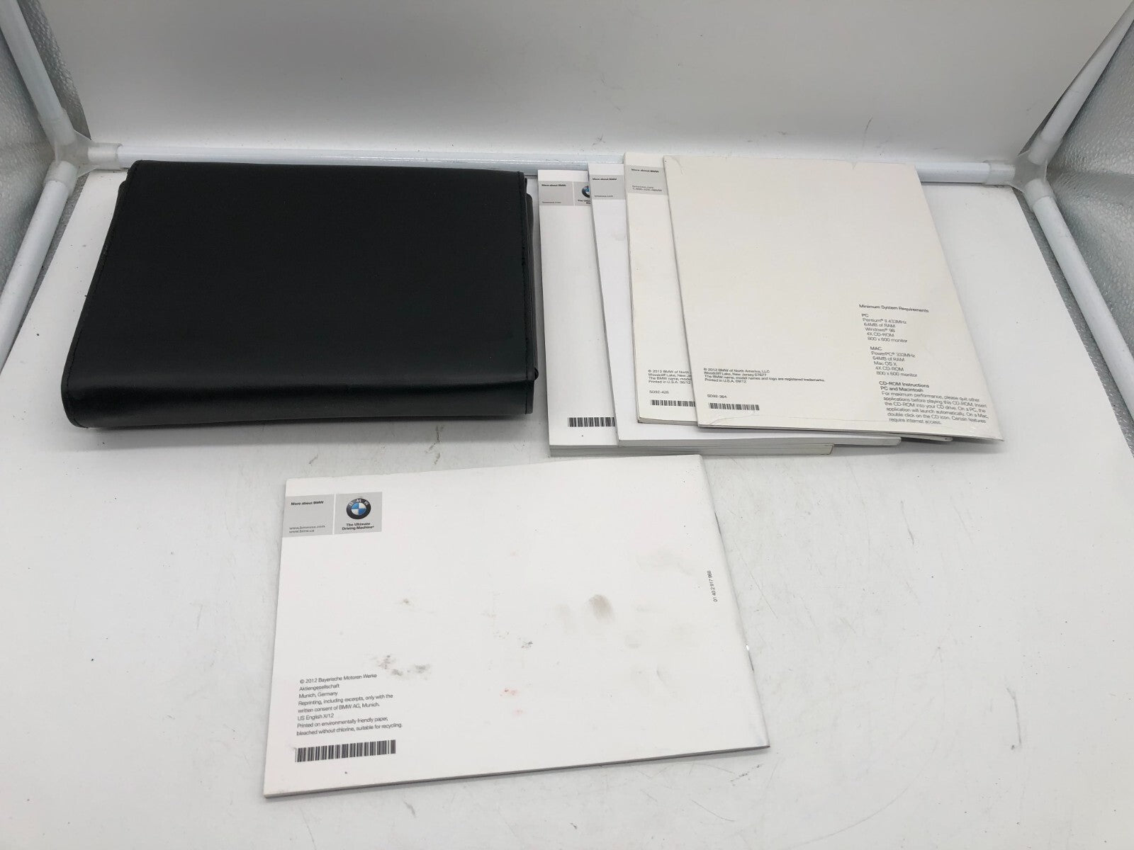2012 BMW 3 Series Owners Manual Set with Case OEM B04B21008