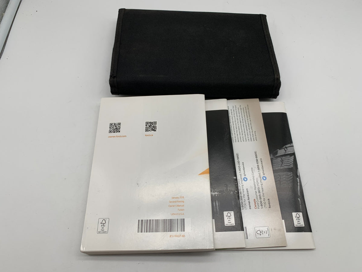 2018 Ford Fusion Owners Manual Set with Case OEM A04B08022