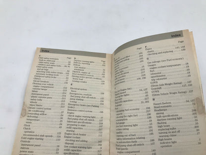 1999 Ford Contour Owners Manual Set with Case OEM B02B28009