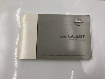 2005 Nissan Quest Owners Manual Set with Case OEM C02B10082