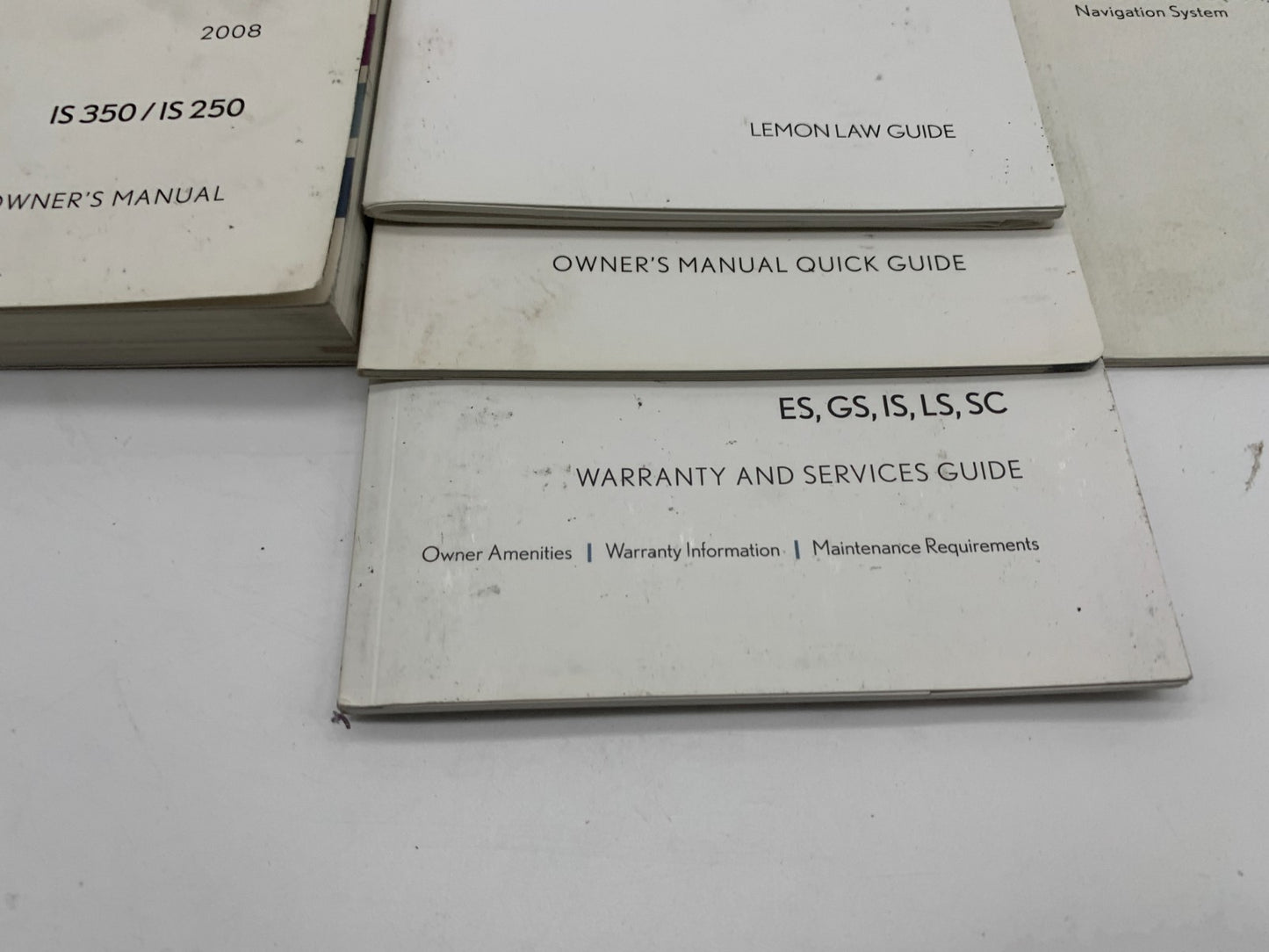 2008 Lexus IS350 IS250 Owners Manual Set with Case OEM C03B69019
