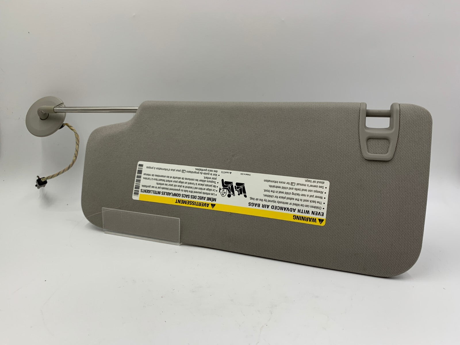 2010-2017 Chevrolet Equinox Passenger Sun Visor Gray Illuminated OEM B01B02043