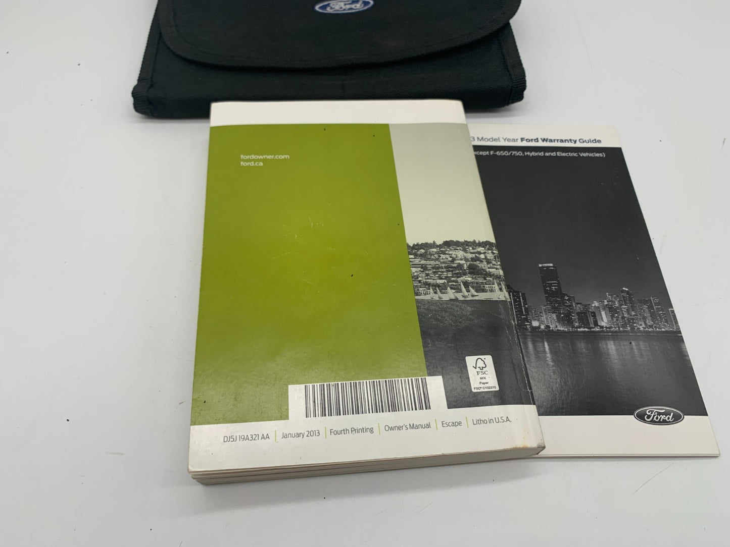 2013 Ford Escape Owners Manual Set with Case OEM A02B50021