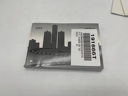 2019 Chevy Silverado Owners Manual Set OEM R01B03021