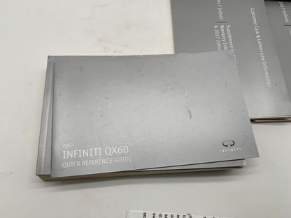 2017 Infiniti QX60 QX 60 Owners Manual Set with Case OEM B04B25012