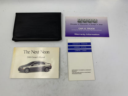 2000 Dodge Neon Owners Manual Set with Case OEM C03B67008