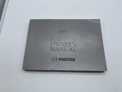 2000 Mazda MPV Owners Manual with Case OEM R01B02015
