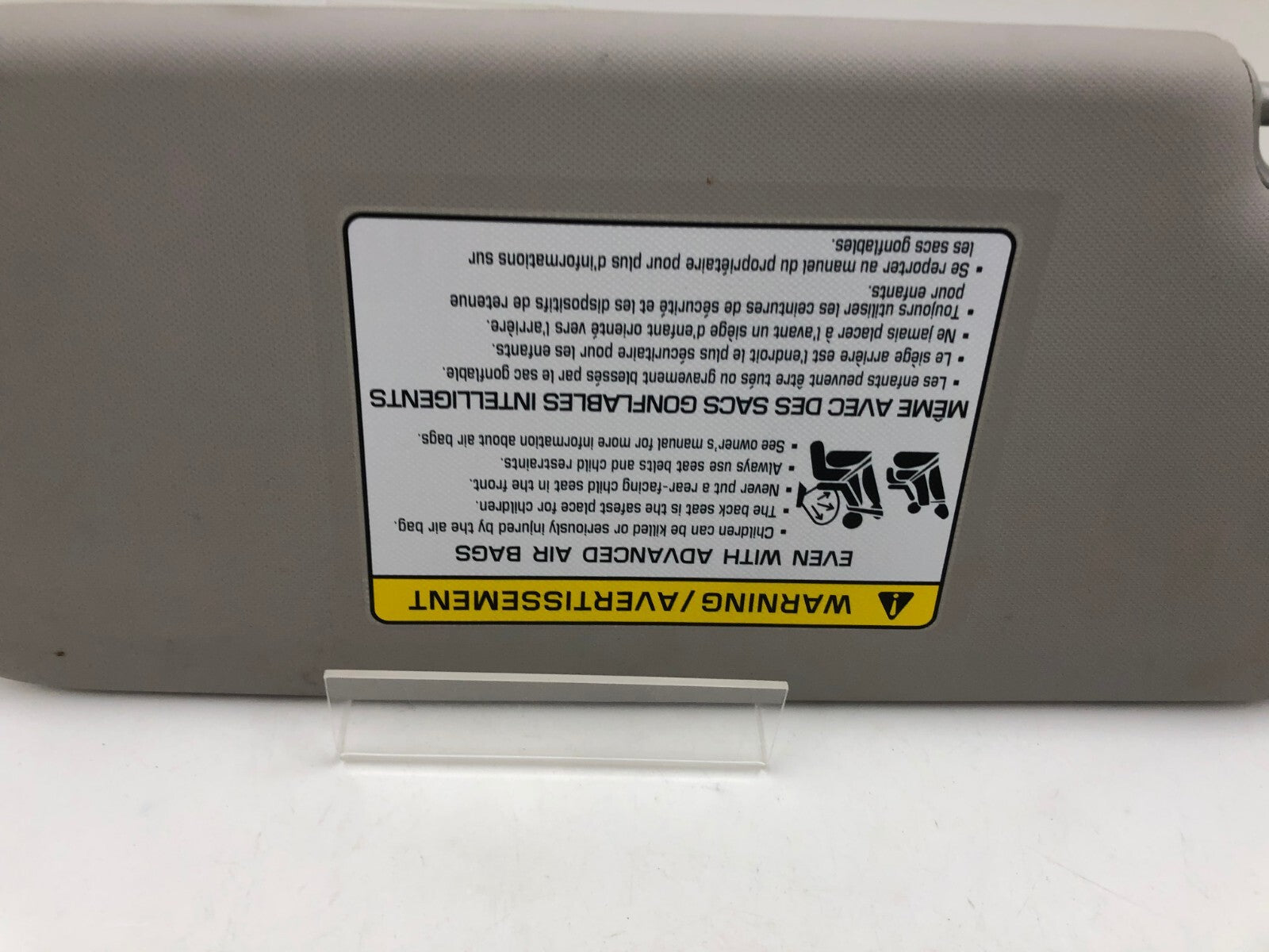 2017-2018 Kia Forte Passenger Sun Visor Gray OEM C02B24014