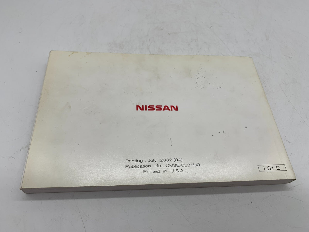 2003 Nissan Altima Owners Manual OEM B02B39011
