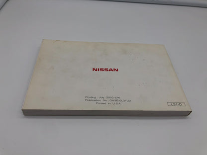 2003 Nissan Altima Owners Manual OEM D01B42007
