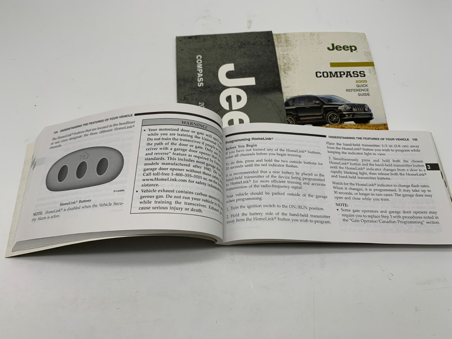 2009 Jeep Compass Owners Manual Set OEM B04B25013