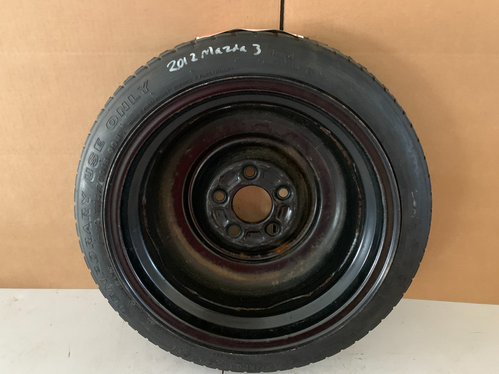 2010-2013 Mazda 3 Mazda3 15" Spare Tire Compact Donut T115/70D15