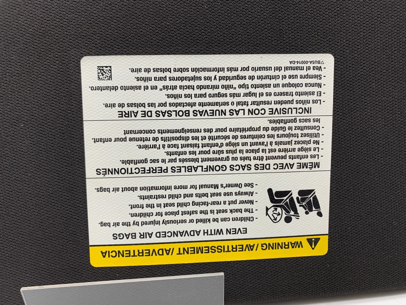 2011-2015 Ford Explorer Passenger Sun Visor Black Illuminated OEM A02B38007