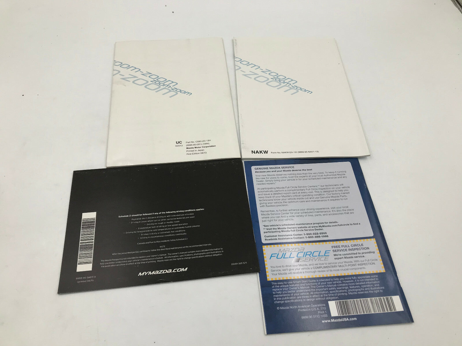 2014 Mazda CX-9 CX9 Owners Manual Set with Case OEM B02B18040