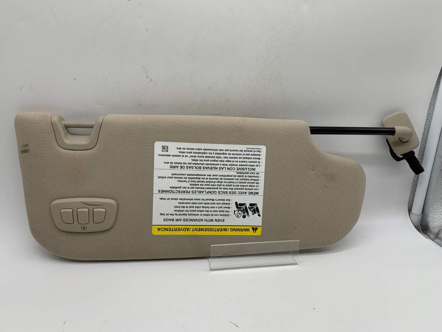 2017-2020 Lincoln Continental Driver Sun Visor Beige Illuminated OEM D03B33042