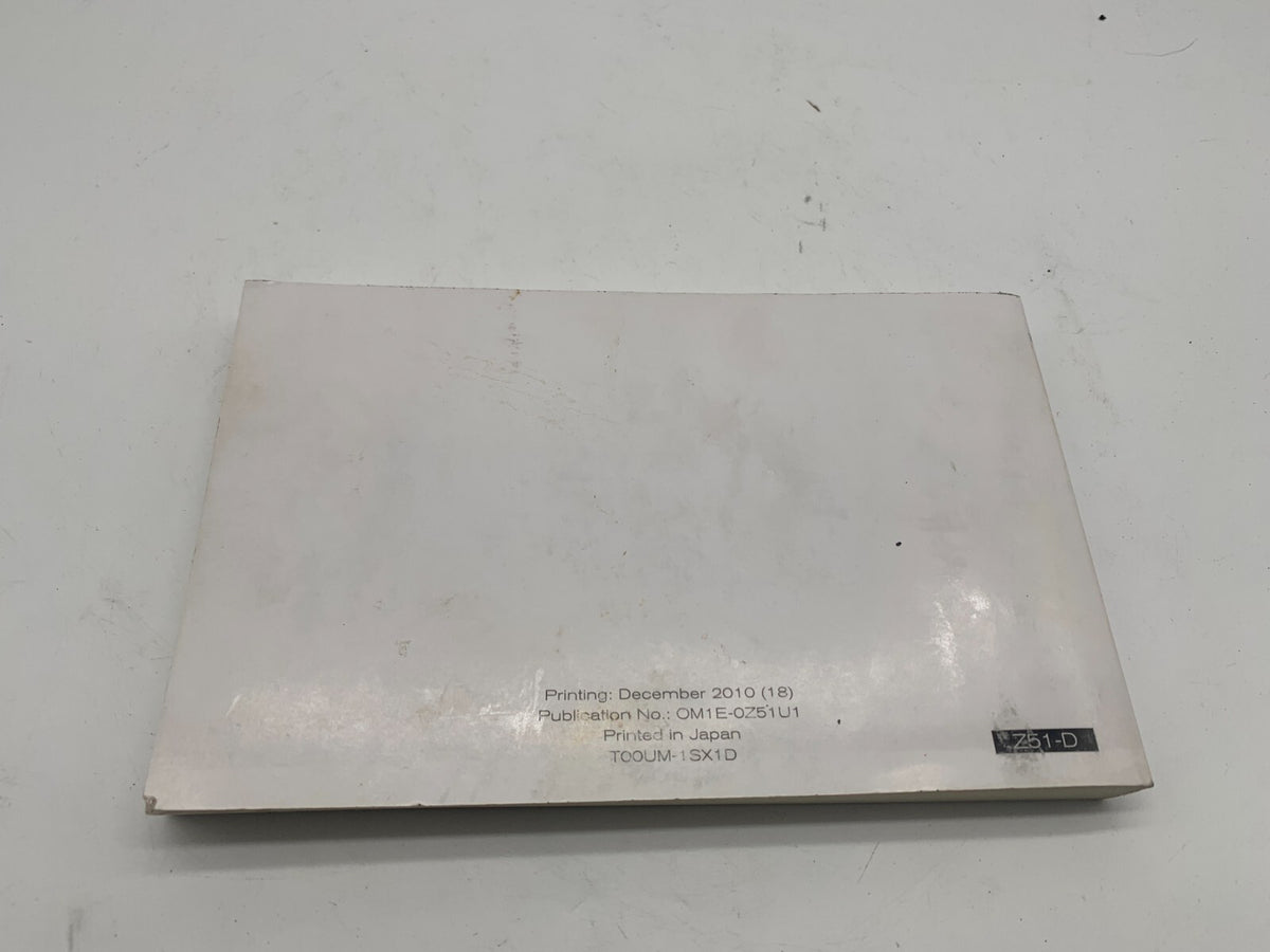 2011 Nissan Sentra Owners Manual OEM R01B23011