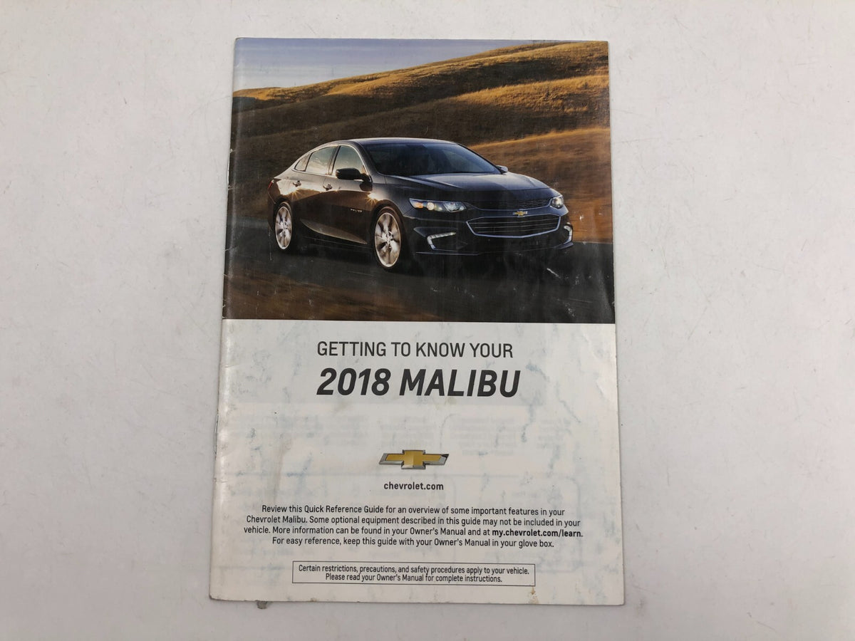 2018 Chevrolet Malibu Owners Manual Set OEM C01B56014