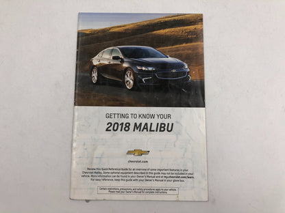 2018 Chevrolet Malibu Owners Manual Set OEM C01B56014