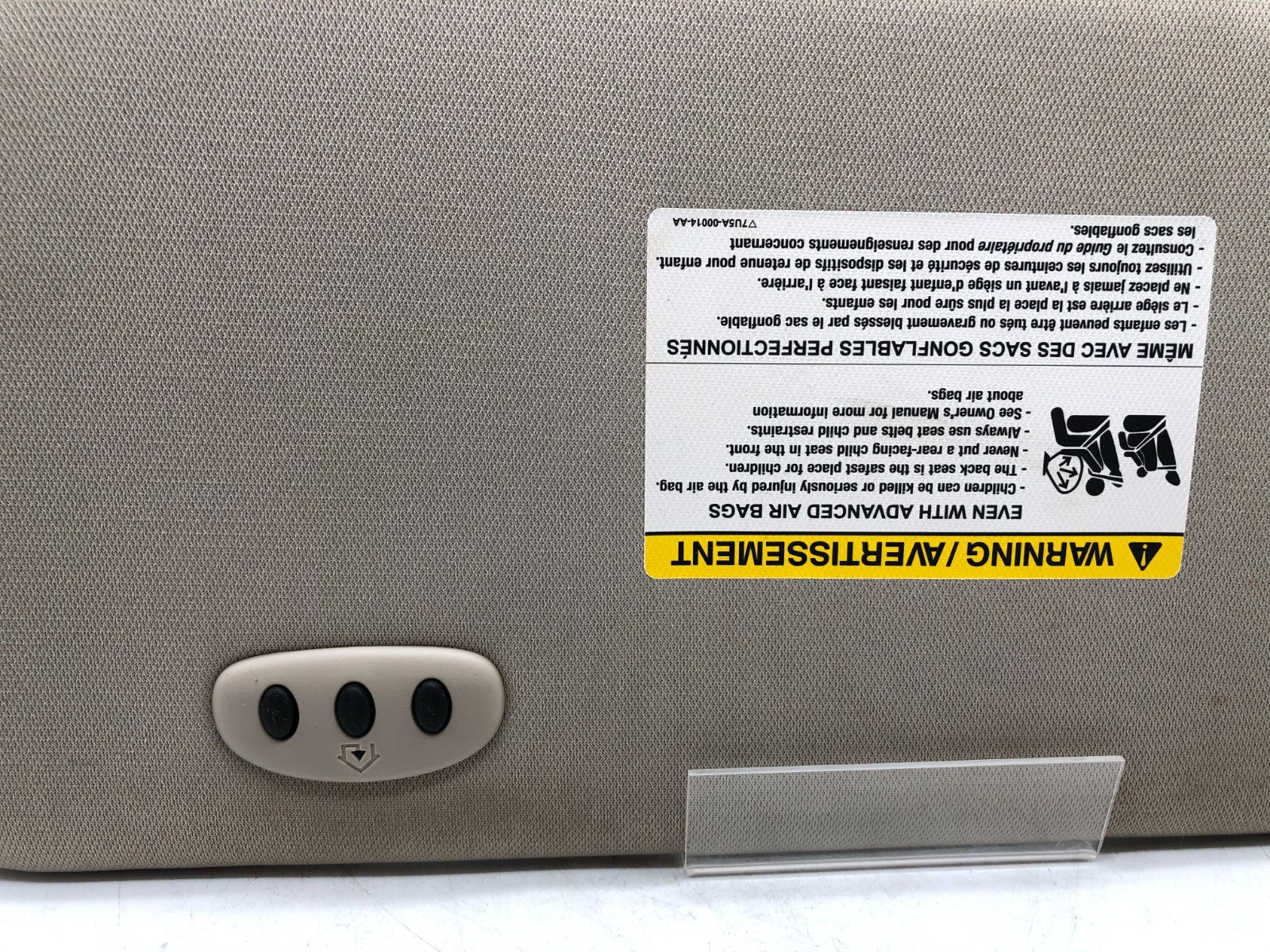 2009 Ford Flex Driver Sun Visor Gray Illuminated OEM C02B44002