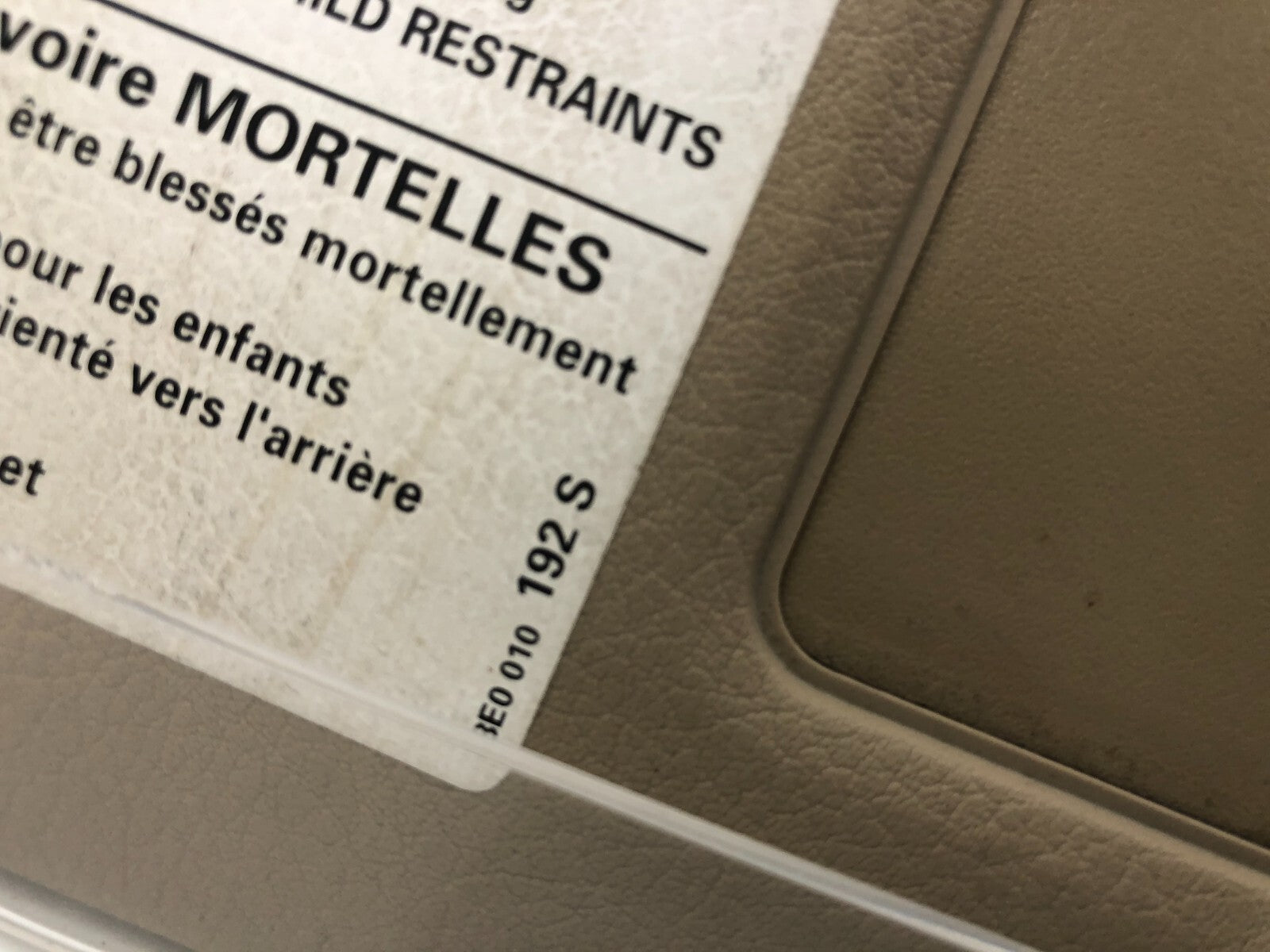 2003-2009 Audi A4 Passenger Sun Visor  Tan Illuminated OEM E01B27084