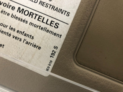 2003-2009 Audi A4 Passenger Sun Visor  Tan Illuminated OEM E01B27084