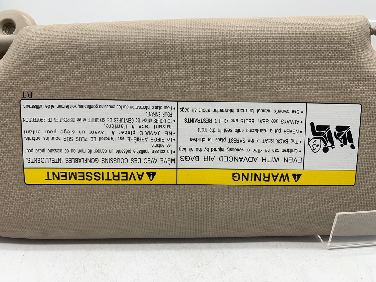 2010-2013 Suzuki Kizashi Passenger Sun Visor Illumination Tan OEM A03B12004