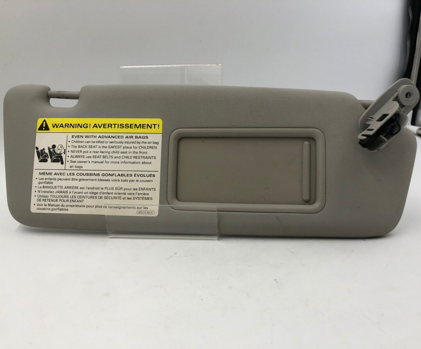 2002-2008 Audi A4 Sedan Passenger Sun Visor Gray Illuminated OEM B03B15097