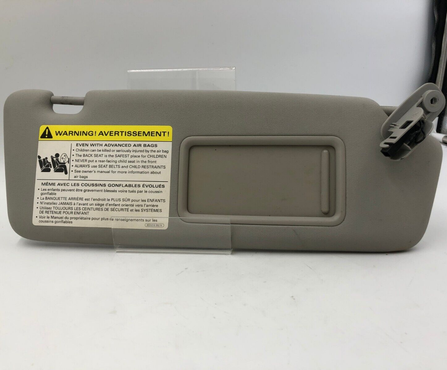 2002-2008 Audi A4 Sedan Passenger Sun Visor Gray Illuminated OEM B03B15097
