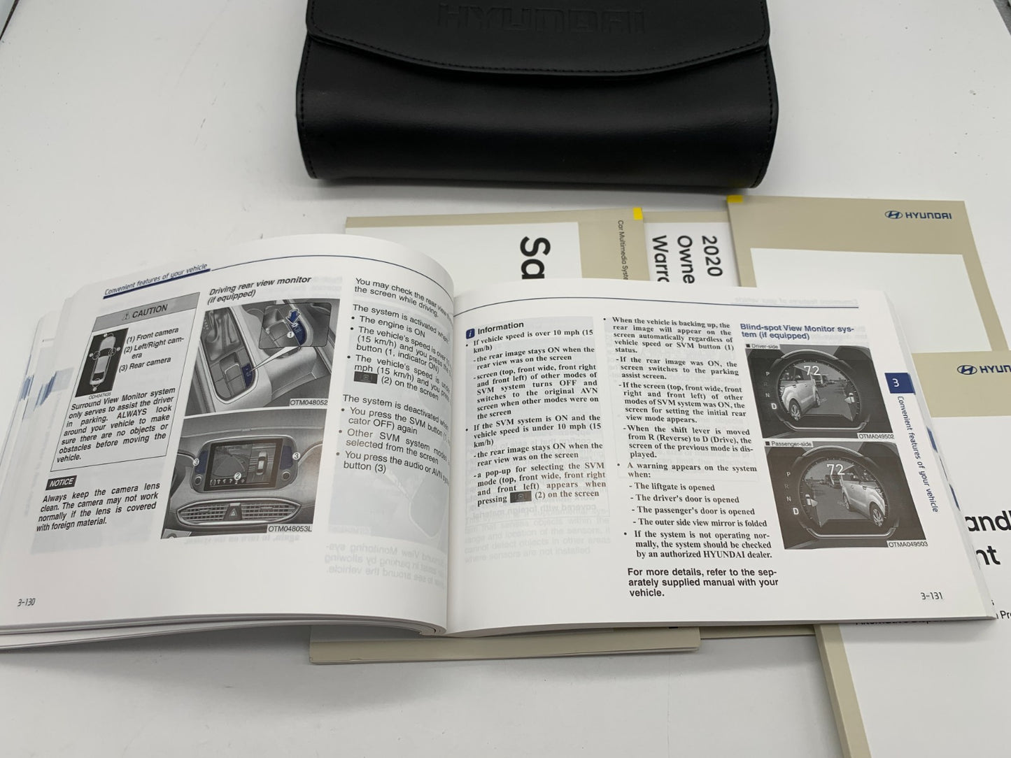 2020 Hyundai Santa FE Sport Owners Manual Set with Case OEM C02B13062