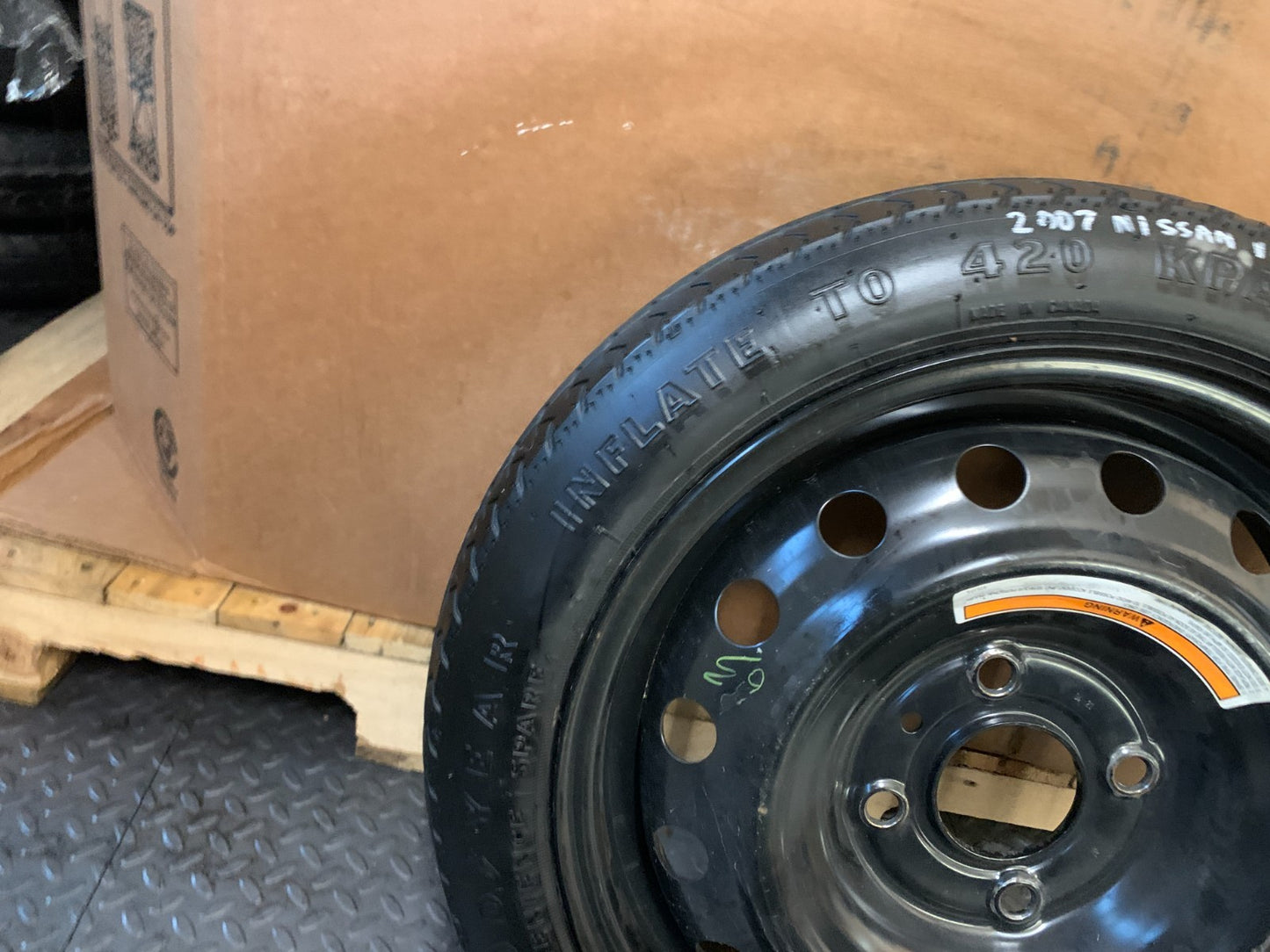 2007-2012 Nissan Versa 15" Spare Tire Wheel Compact Donut T125/70D15
