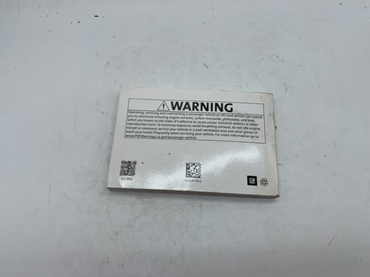 2018 Chevy Traverse Owners Manual OEM B03B51019