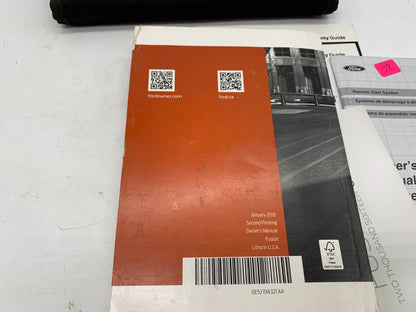 2016 Ford Fusion Owners Manual Set with Case OEM D01B37014