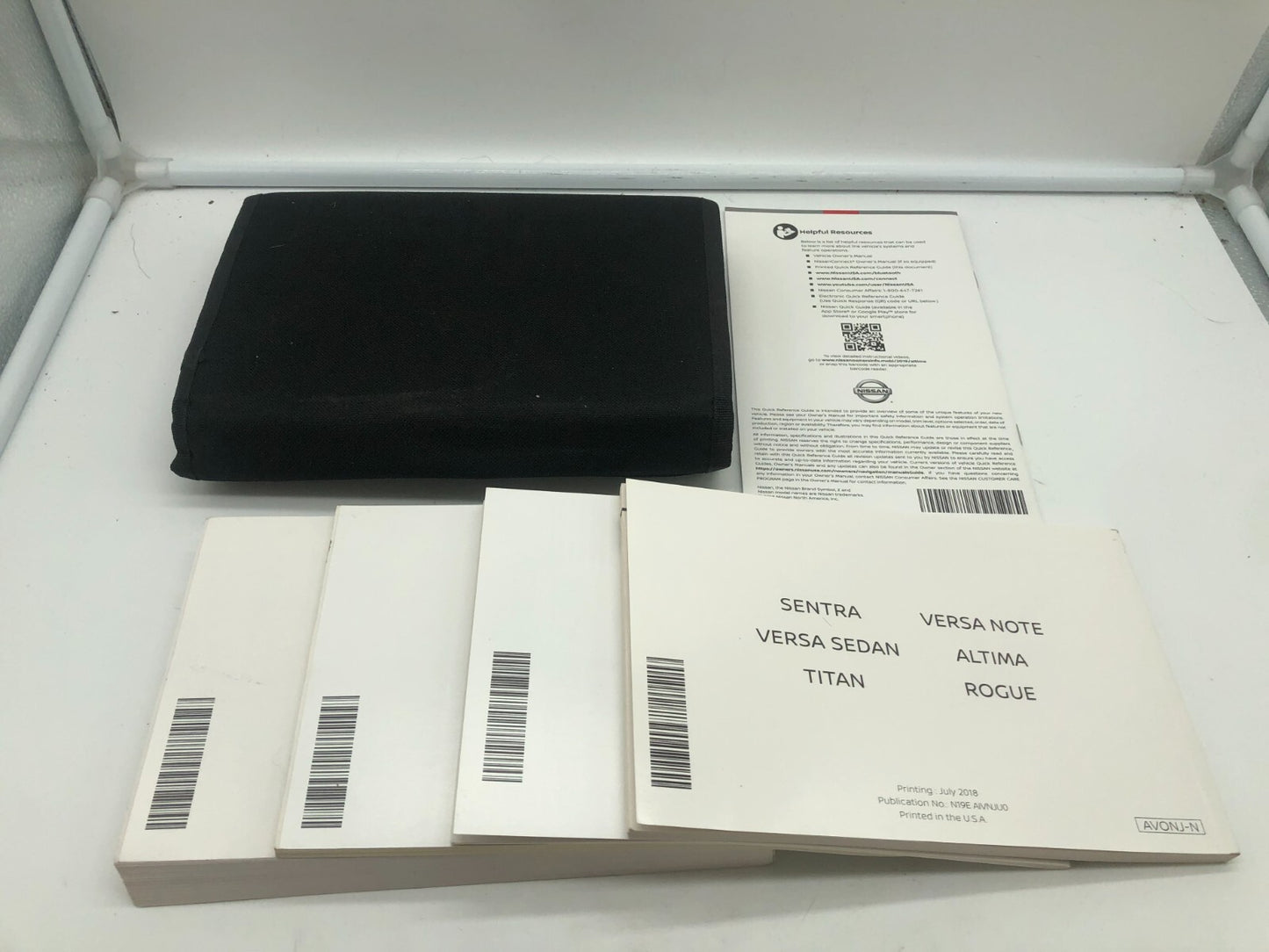 2019 Nissan Altima Owners Manual Set with Case OEM A03B01084