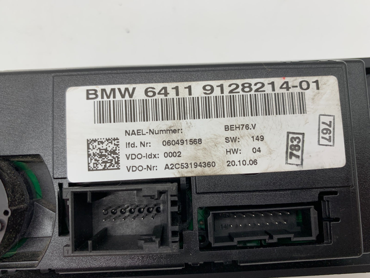 2007-2009 BMW 328i Sedan AC Heater Climate Control Unit OEM B03B32024