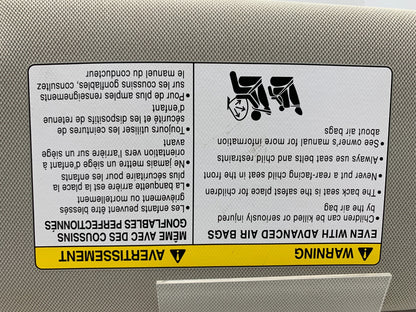 2014-2022 Infiniti Q50 Driver Sun Visor Gray Illuminated OEM A03B20009