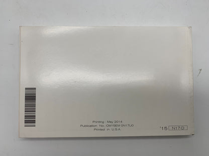 2015 Nissan Versa Sedan Owners Manual Set with Case OEM A02B56004