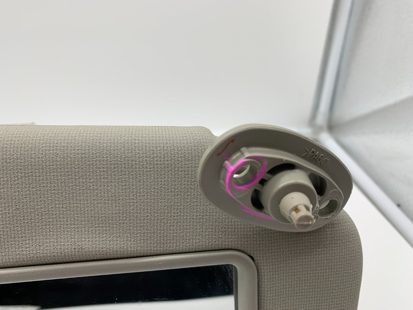 2010-2013 Kia Forte Passenger Sun Visor Gray OEM B01B56038