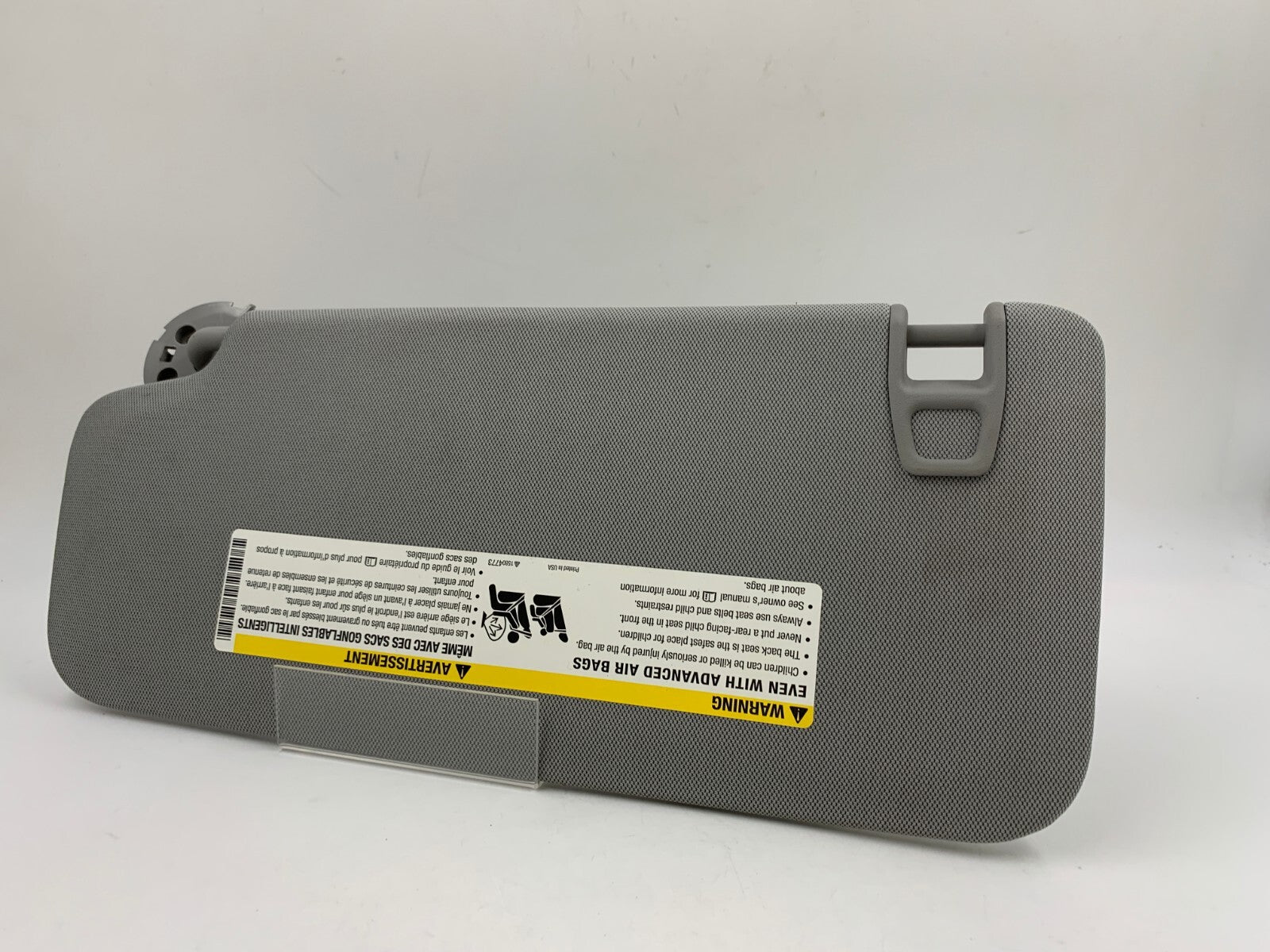 2017-2021 Chevrolet Trax Passenger Sun Visor Gray OEM A04B54037