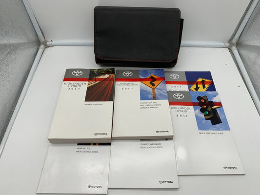 2017 Toyota Highlander Hybrid Owners Manual Set with Case OEM