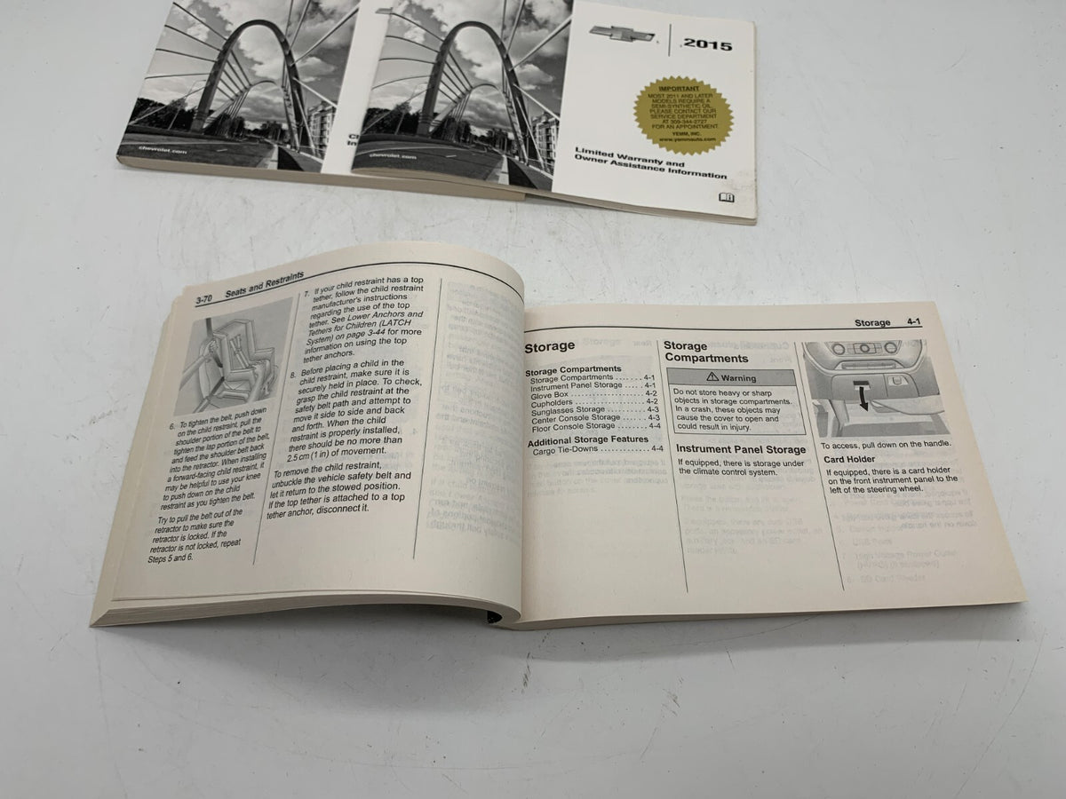 2015 Chevrolet Silverado 1500 2500 Owners Manual Set OEM C01B05005