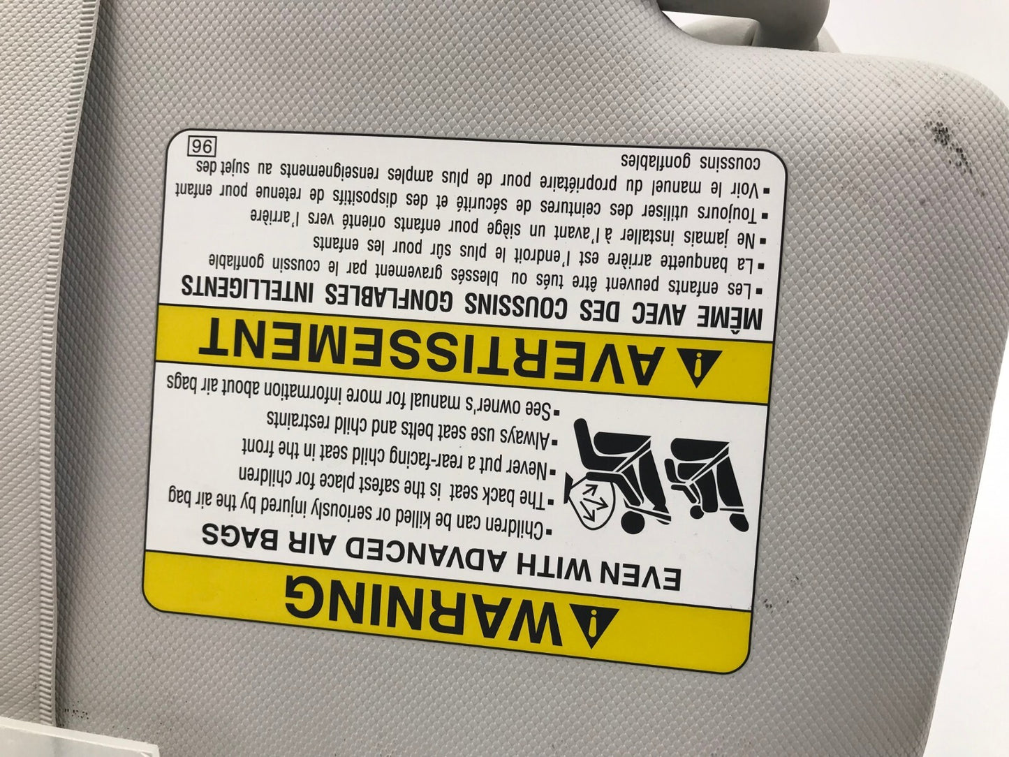 2009-2013 Subaru Forester Driver Sun Visor Gray OEM A03B37053