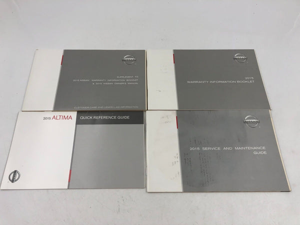 2015 Nissan Altima Owners Manual Handbook Set with Case OEM N04B41052