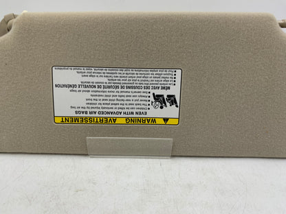 2005-2012 Toyota Avalon Passenger Sun Visor Beige Illuminated OEM B03B04003