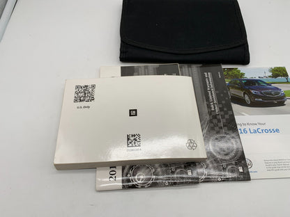 2016 Buick Lacrosse Owners Manual Set with Case OEM